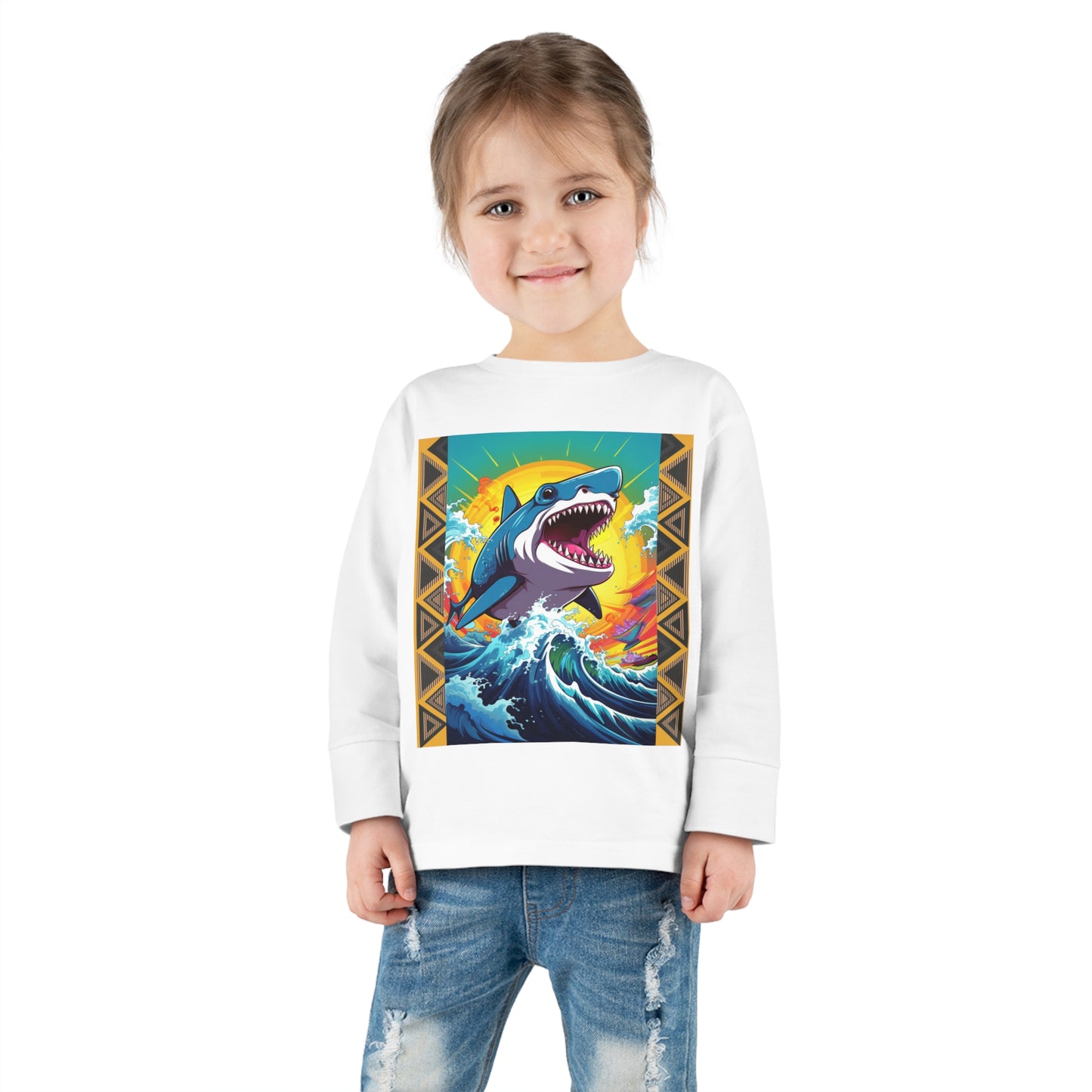 Megalodon Toddler Long Sleeve Tee