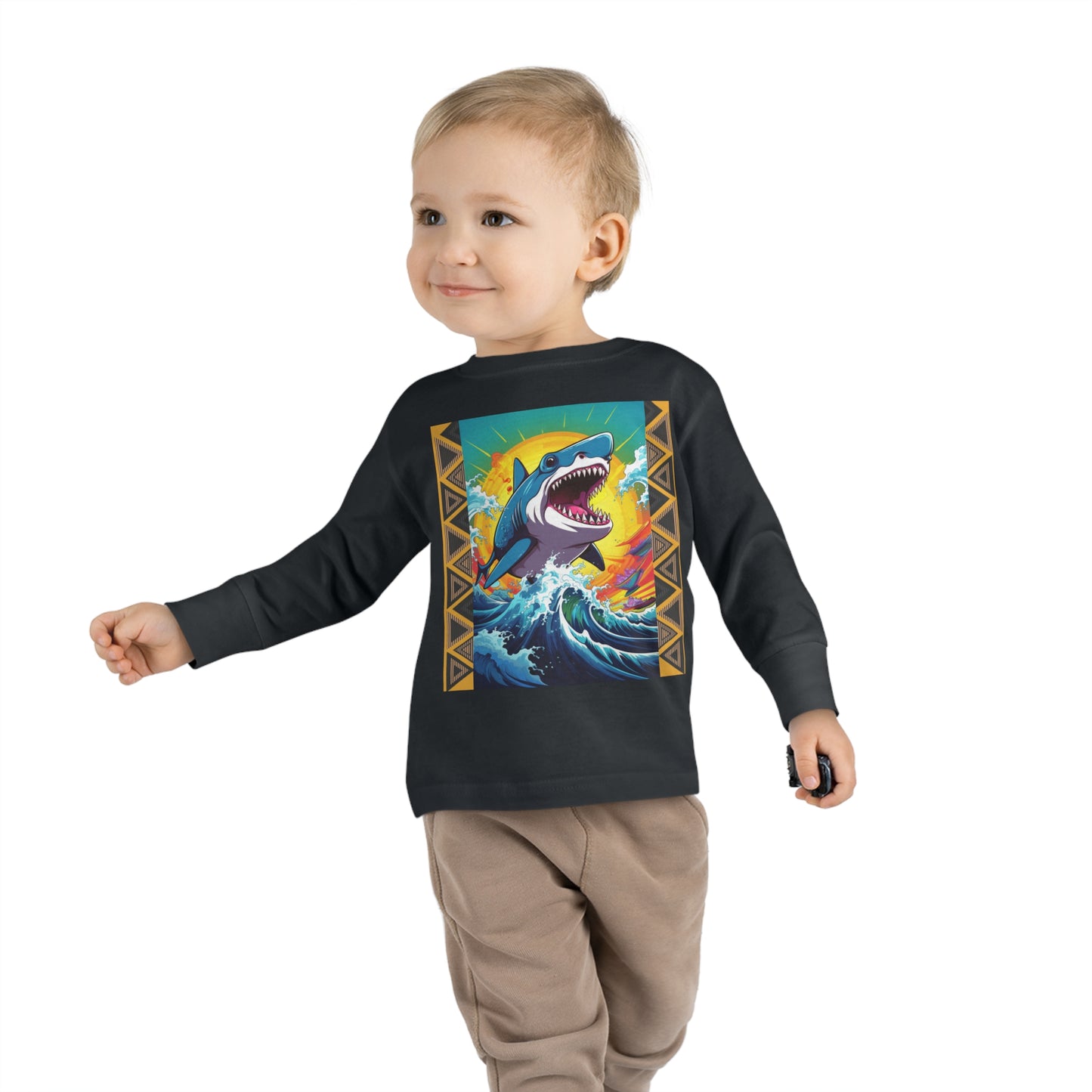 Megalodon Toddler Long Sleeve Tee