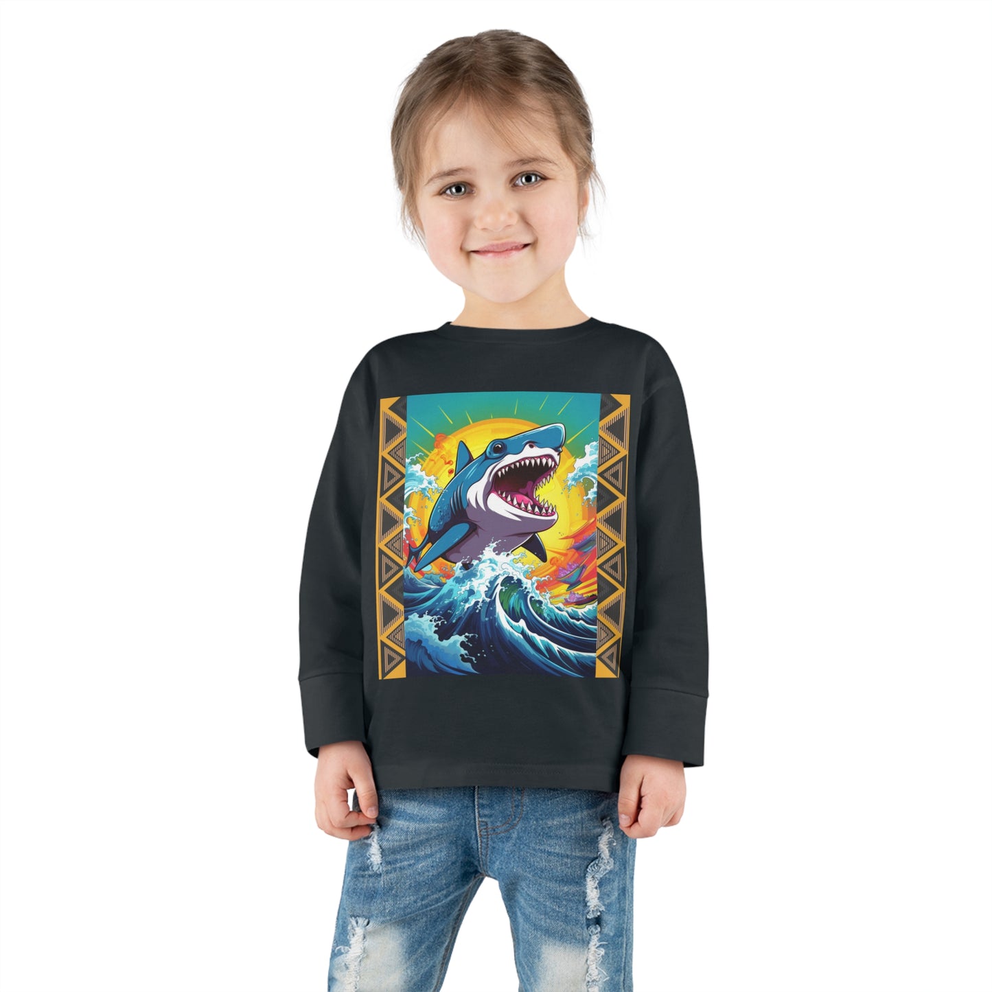 Megalodon Toddler Long Sleeve Tee