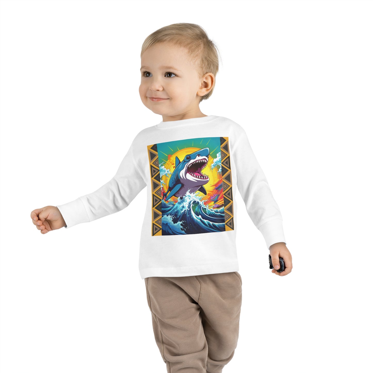 Megalodon Toddler Long Sleeve Tee