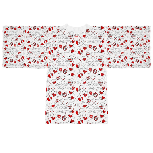 BROKEN HEARTED Long Sleeve Kimono Robe