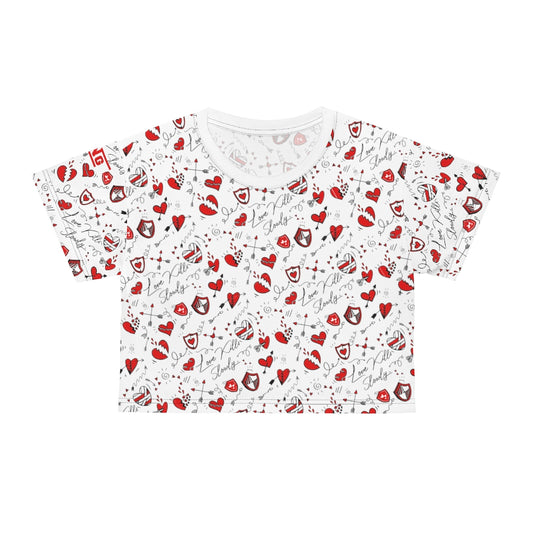 BROKEN HEARTED Crop Tee